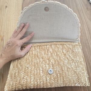 LOFT Outlet Straw Clutch Purse